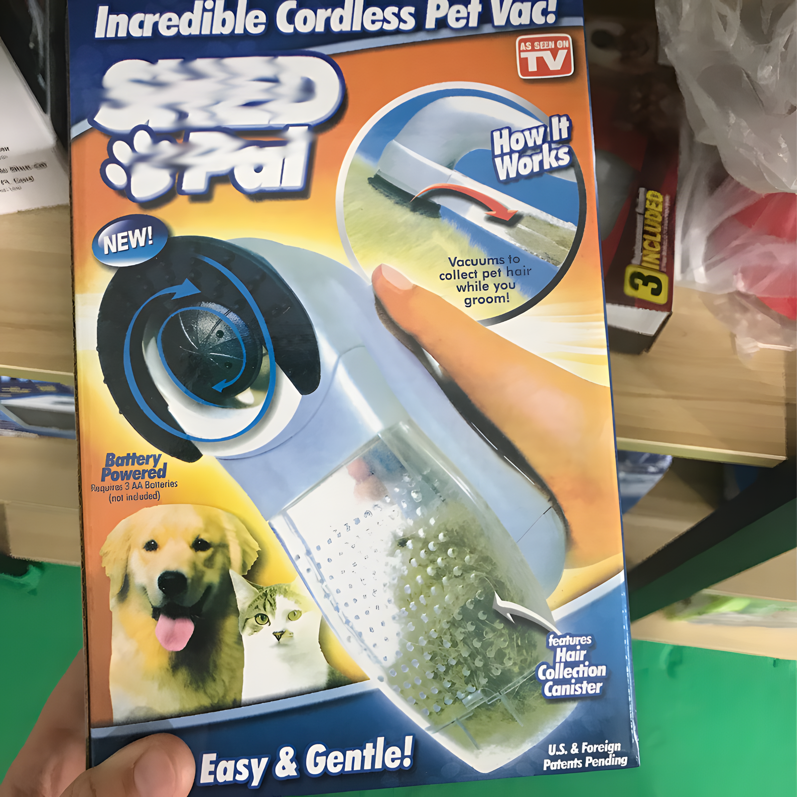 Electric Pet Hair Remover Battery-Powered Trimmer for Dogs & Cats