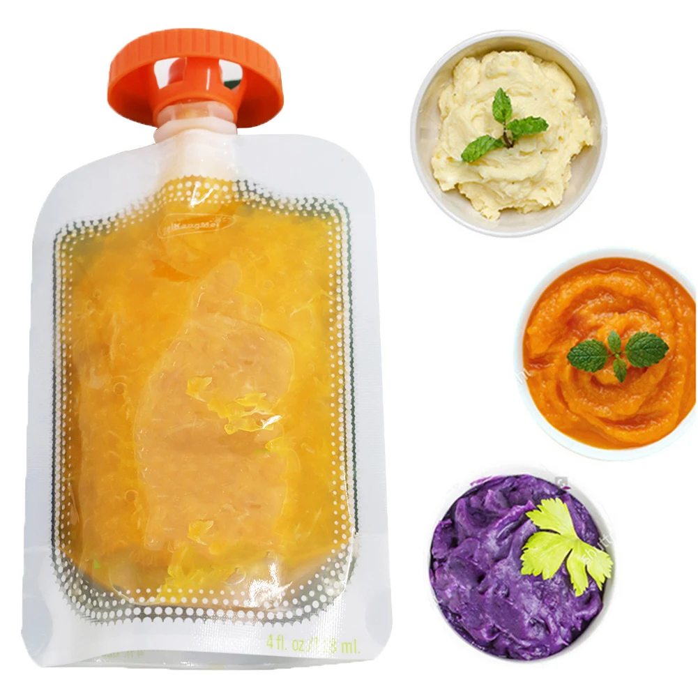Reusable Fruit Puree Squeezer for Baby Feeding and Snack Prep