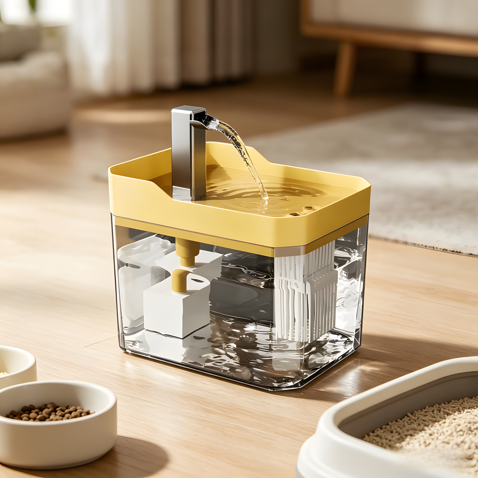 USB Cat Water Fountain with Filter Silent Pump 3 Colors