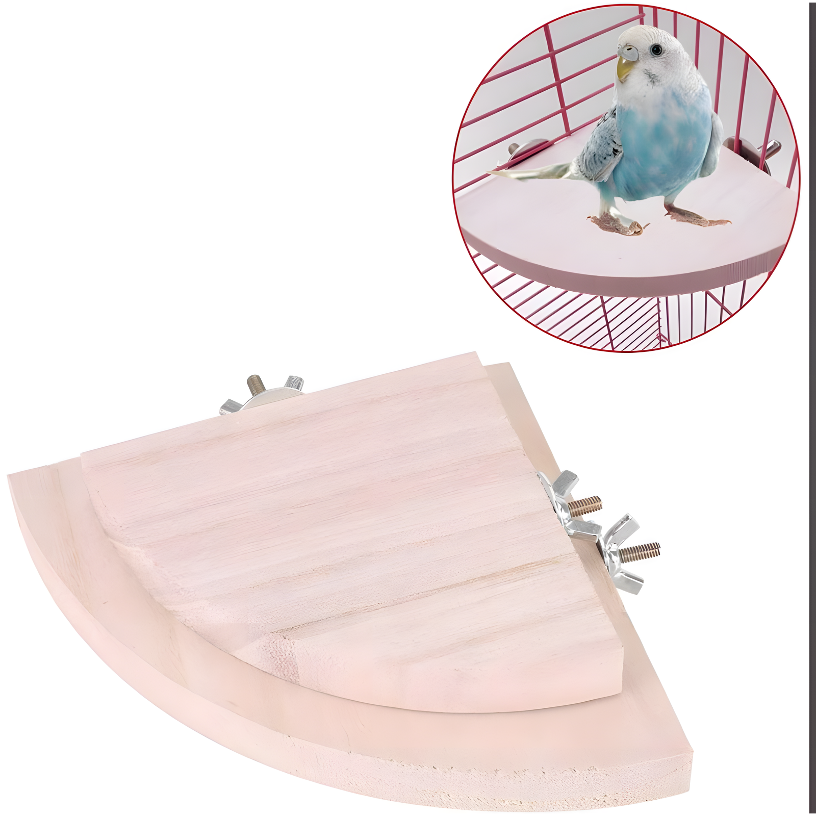 Bird Cage Perch Platform Stand – 3 Sizes for Parrots & Small Birds