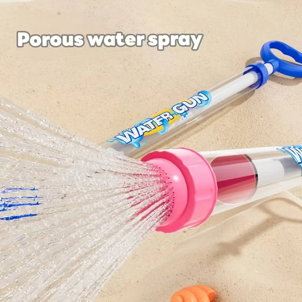 Kids Water Blaster Gun Pull-Action Outdoor Summer Toy 38cm
