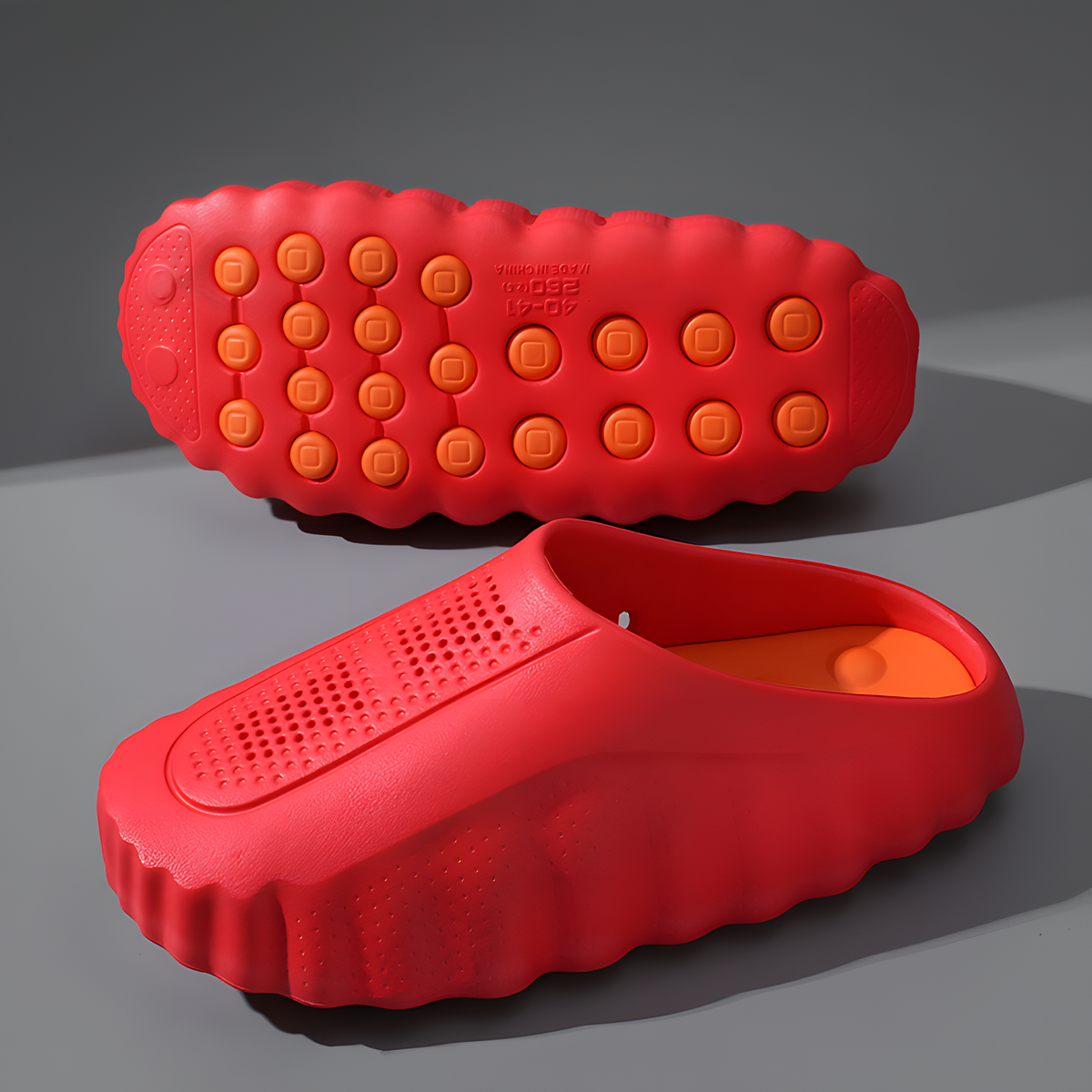Closed-Toe Textured Insole Slippers EU 36-47 Unisex Indoor