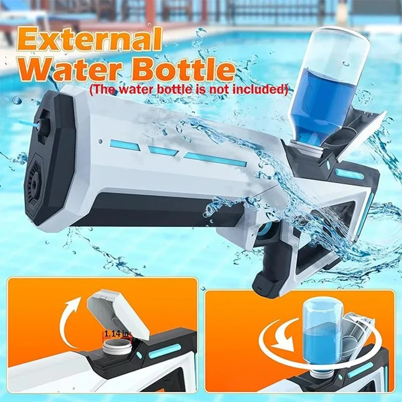 Electric Water Gun with 8-Meter Range - Fun for Kids and Adults