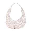 Sequin Crescent Shoulder Bag with Short Strap for Evenings