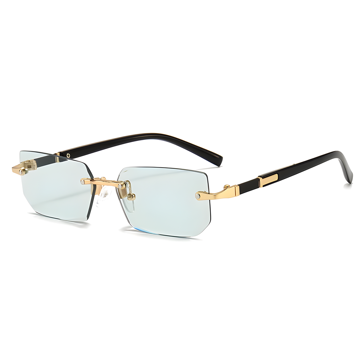 Rimless Rectangular Fashion Sunglasses