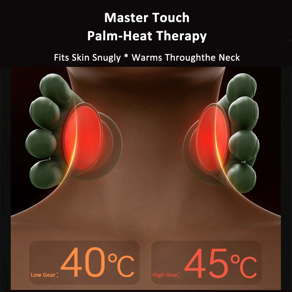 Bionic Hand Neck & Shoulder Massager with Heat 3 Speeds