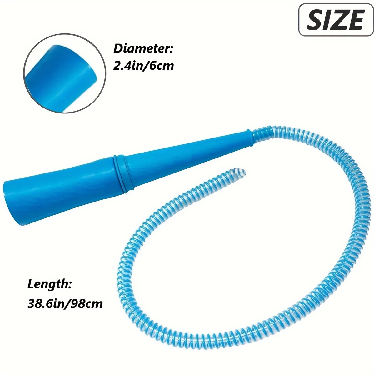 Flexible Vacuum Crevice Attachment with Hose and Adapters