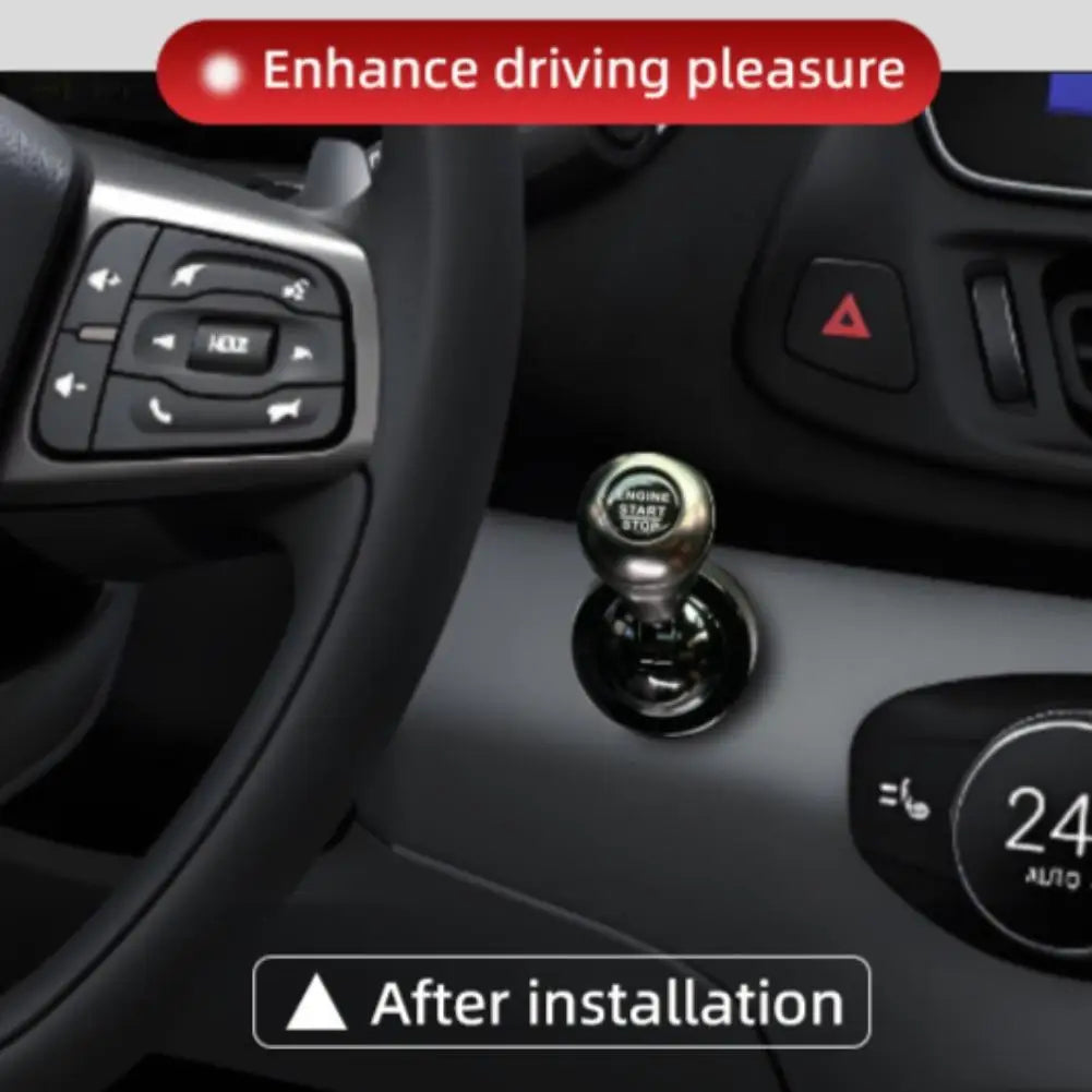 Retro Aluminum Alloy Car Push Start Button Cover 4 Colors