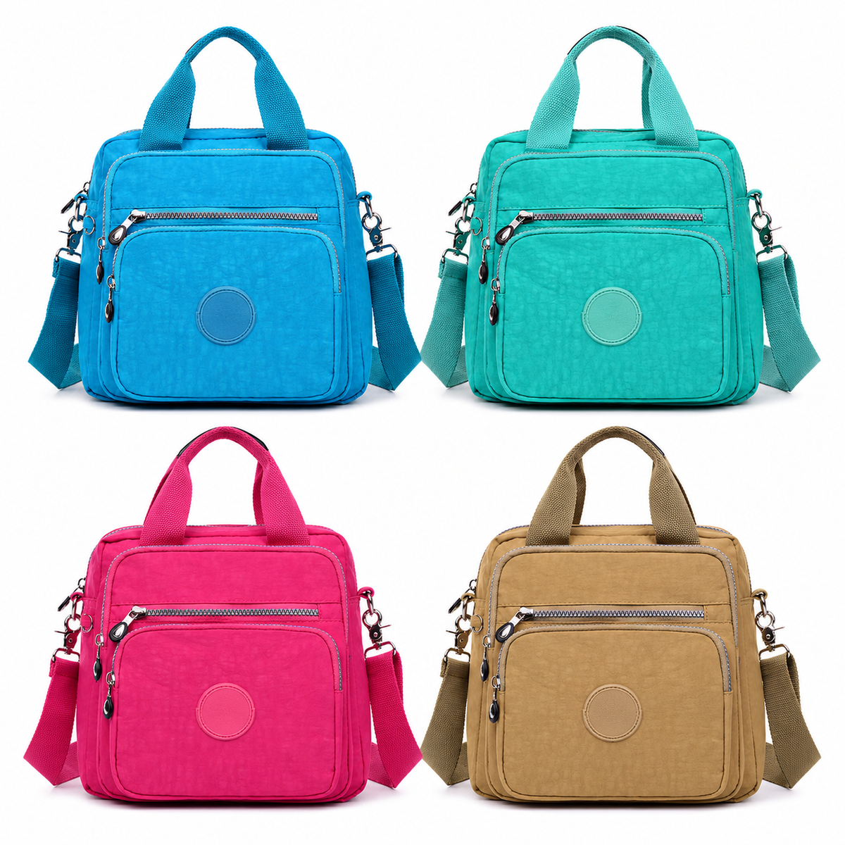 Multi-Pocket Nylon Convertible Backpack for Everyday Carry