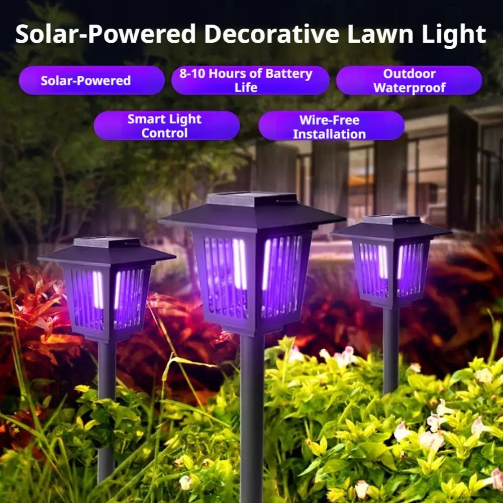 Solar Mosquito Killer Garden Lamp with Dual Light Mode