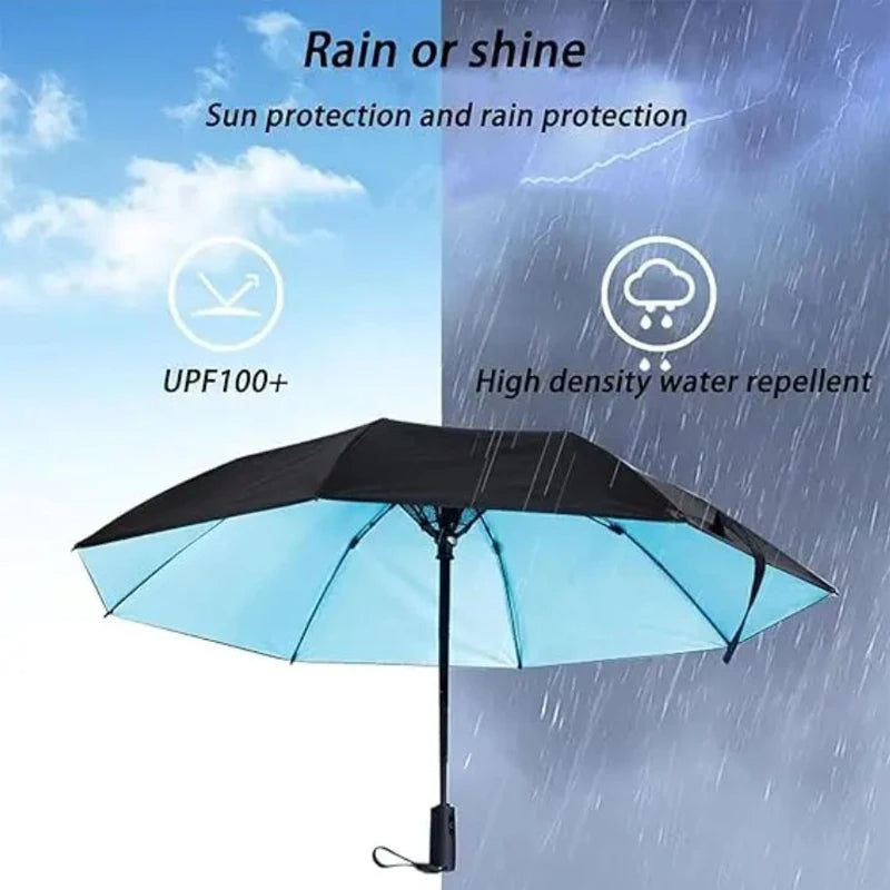 Portable Umbrella with Fan & Misting System - UV Protection | Battery-Powered Cooling