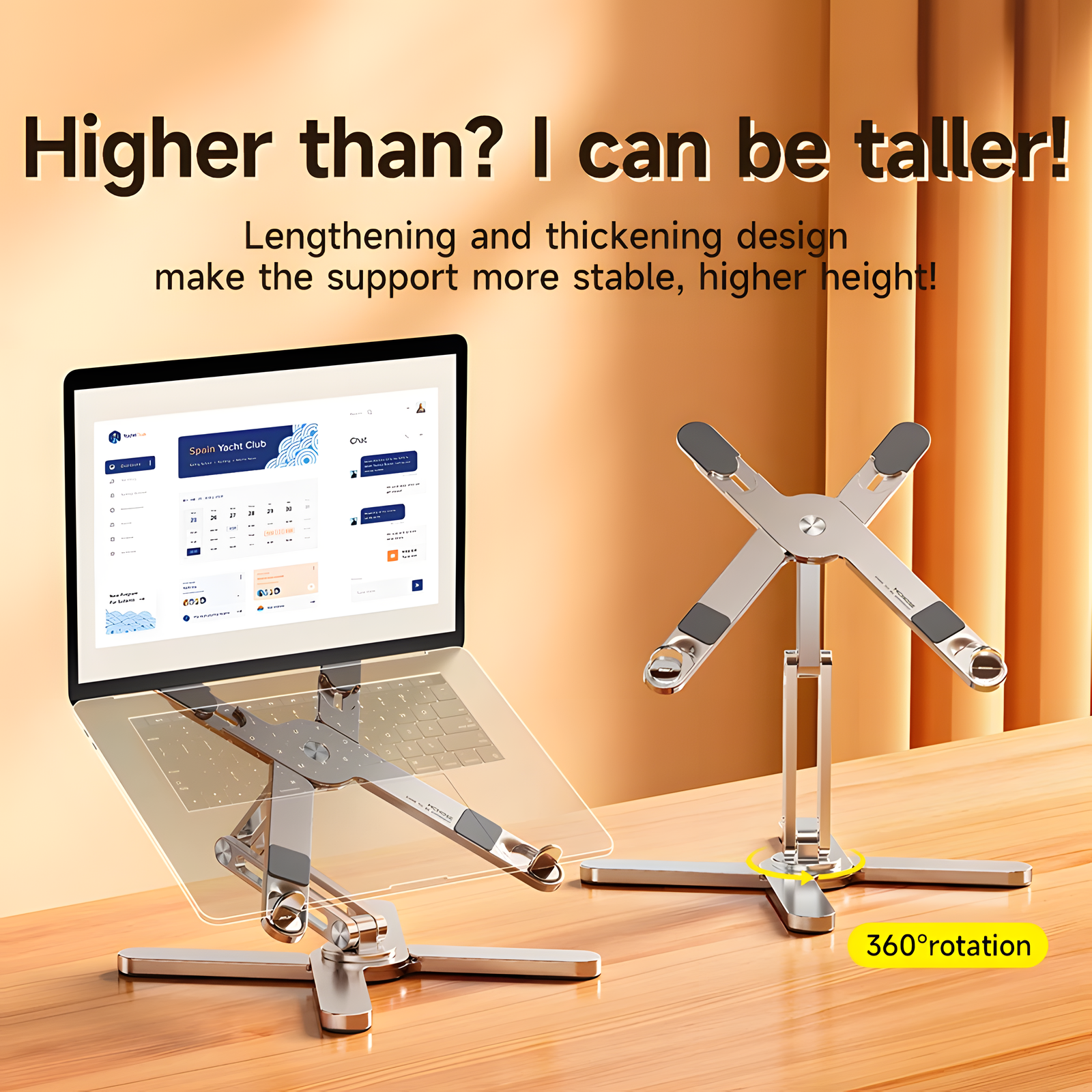 Rotating Adjustable Laptop Stand Aluminum 8-16 Inch Foldable