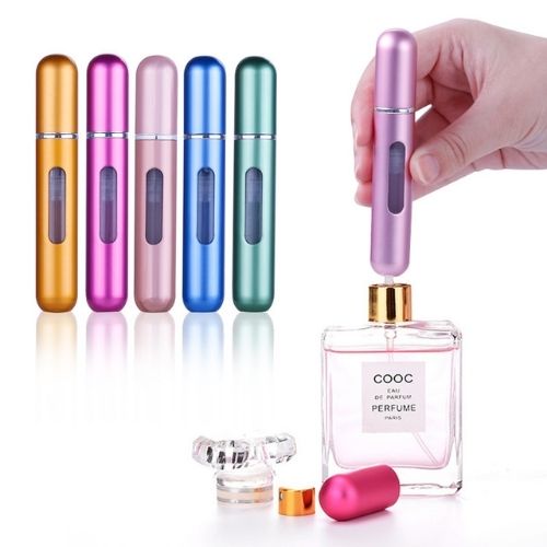 Portable Refillable Perfume Atomizer - 4 Pack Travel Spray Bottles