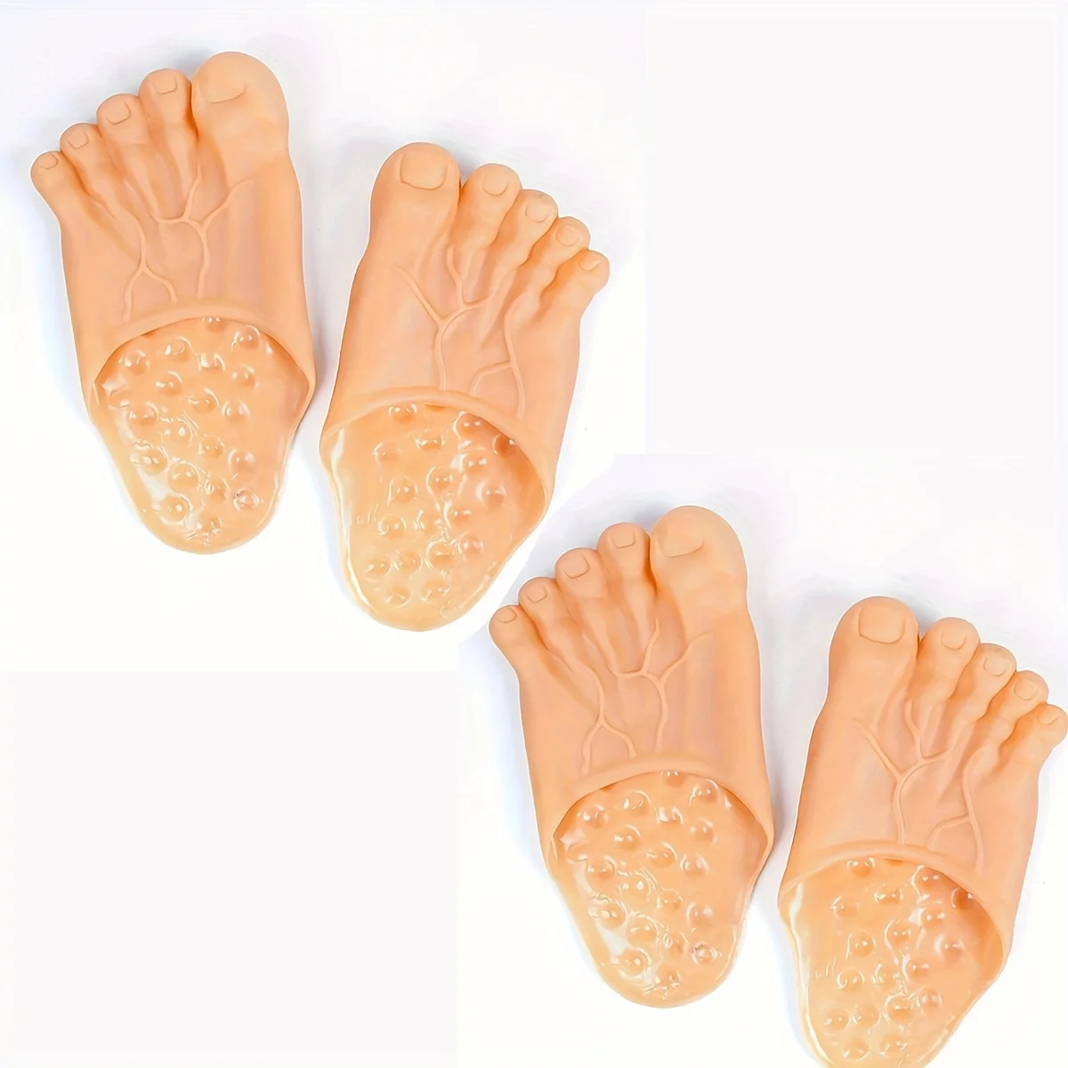 Giant Barefoot Prank Slippers, Oversized Costume Party Slides