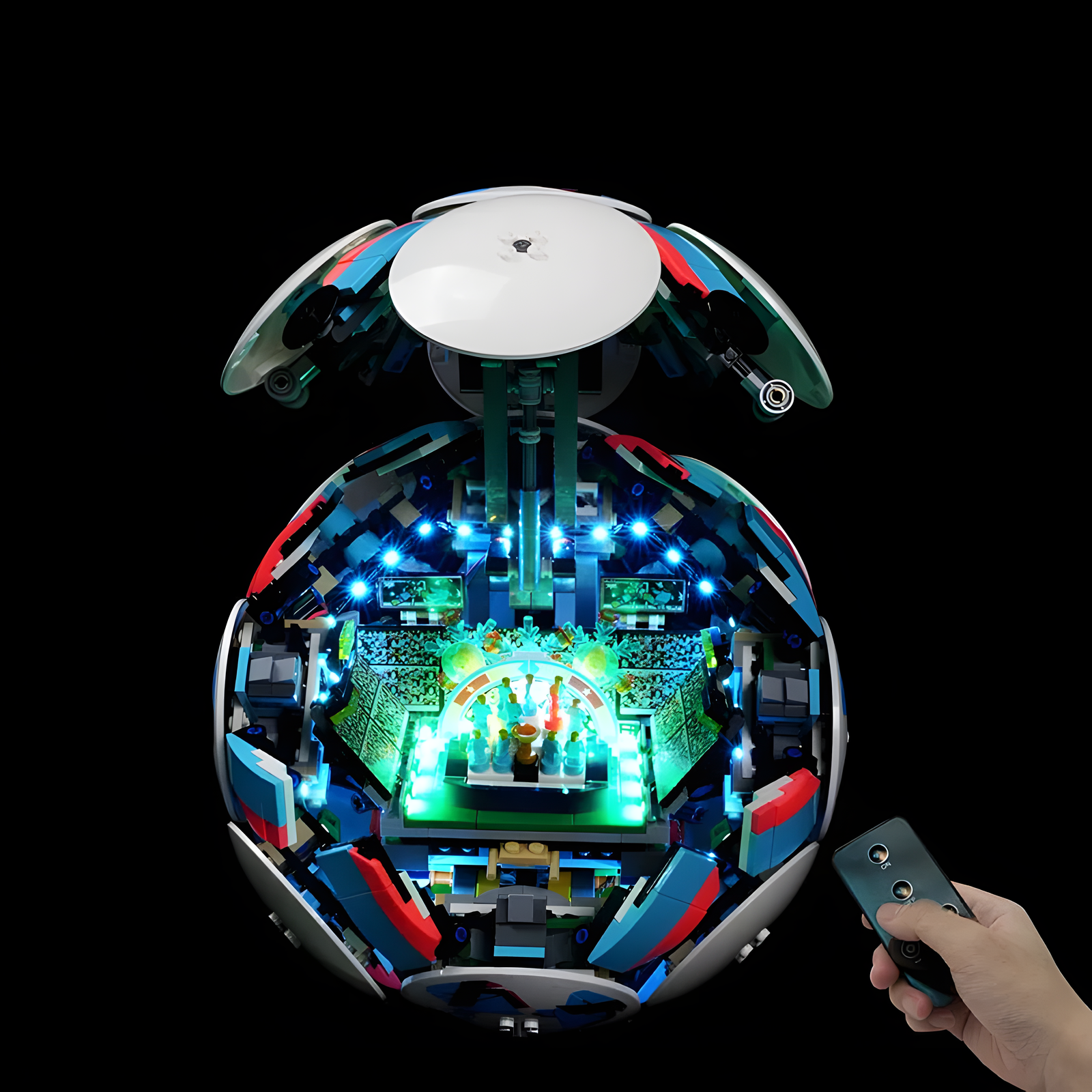 Light-Up Soccer Ball Building Set LED Display Model Kit