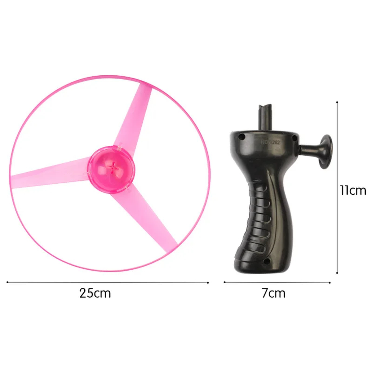 Light-Up Pull-String Flying Disc with Handheld Launcher