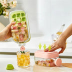 Spill-Proof Ice Cube Maker Tray (Quick Fill & Easy Dispense)