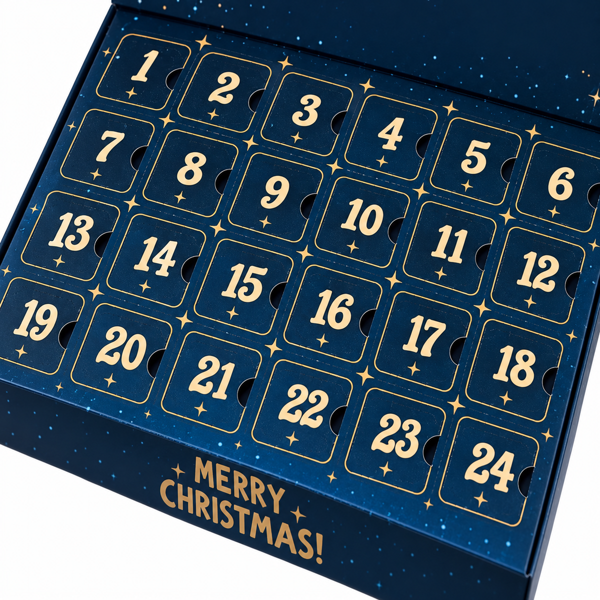 24-Day Christmas Advent Calendar with Resin Decorative Stones