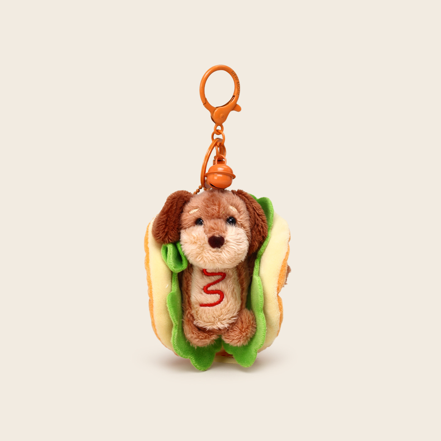 Dachshund Hot Dog Costume Plush Keychain Bag Charm