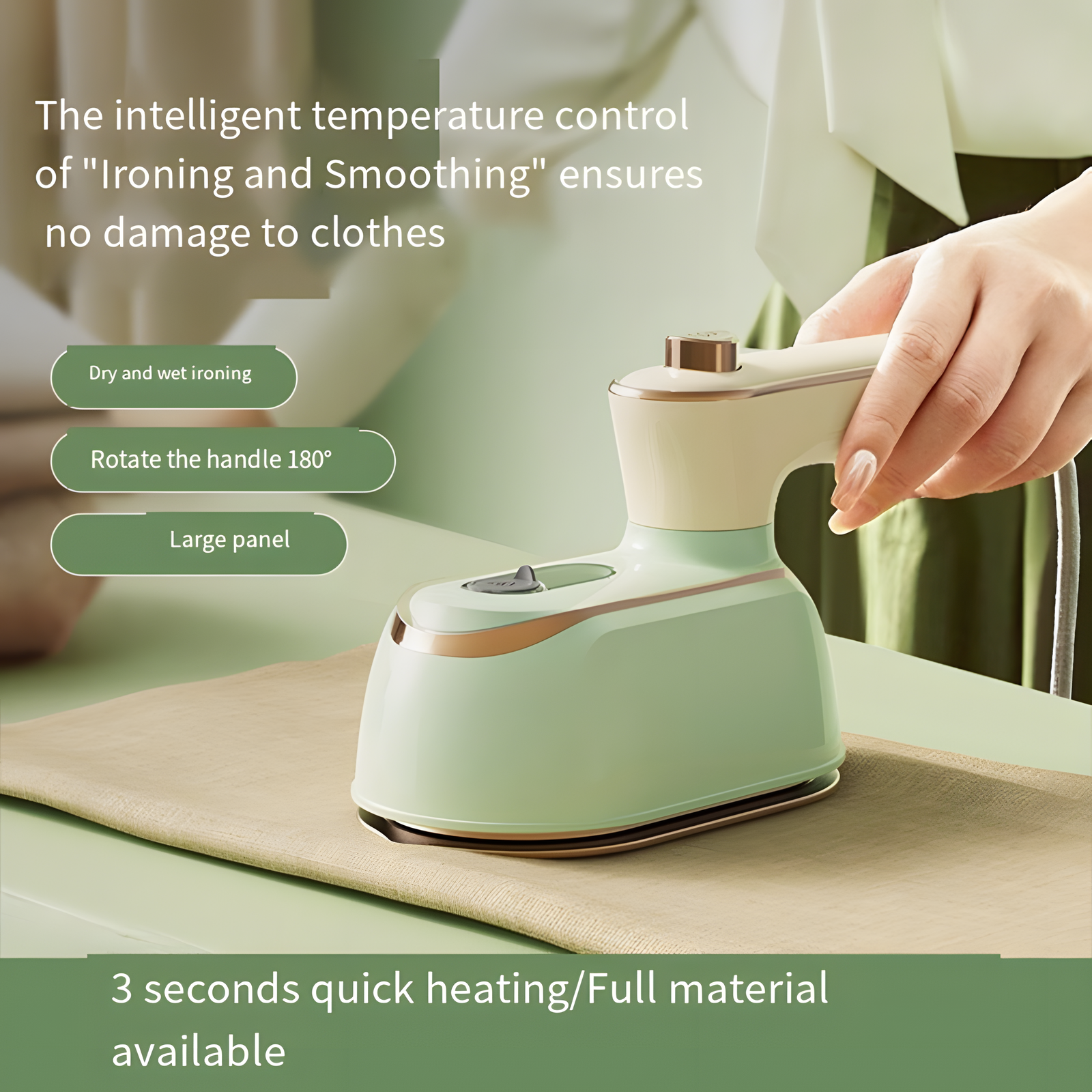 Foldable Garment Steamer Handheld Travel-Ready US EU UK Plug
