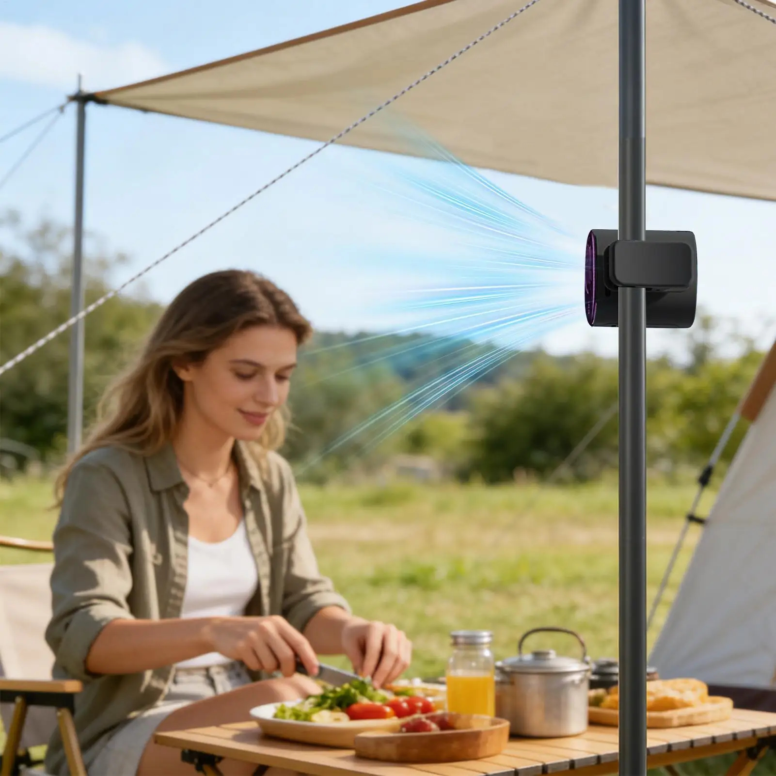 Portable Clip-On Cooling Fan 199 Speeds Semiconductor