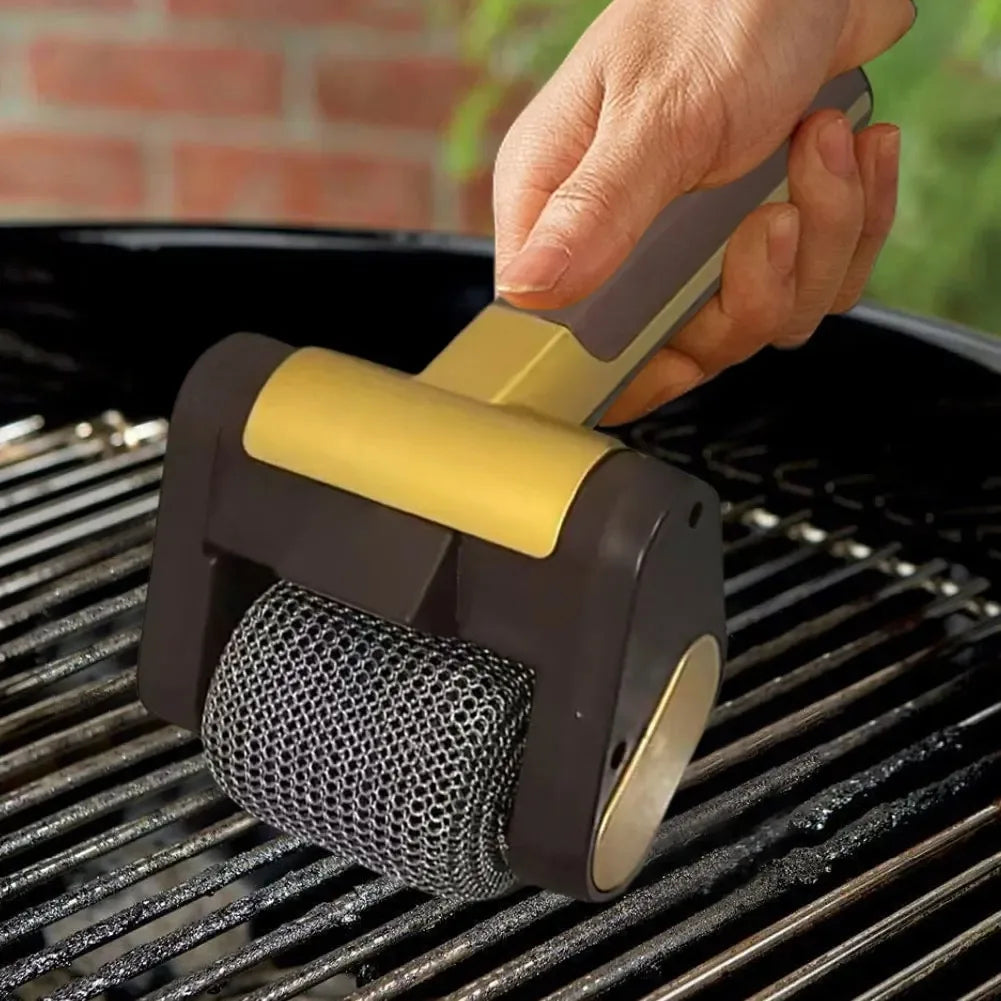 Rechargeable Electric Grill Brush Cleaner - Bristle-Free Roller