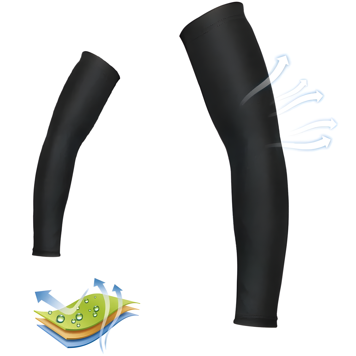 Single Stretch Sports Arm Sleeve with Inner Grip Band, M-XXL