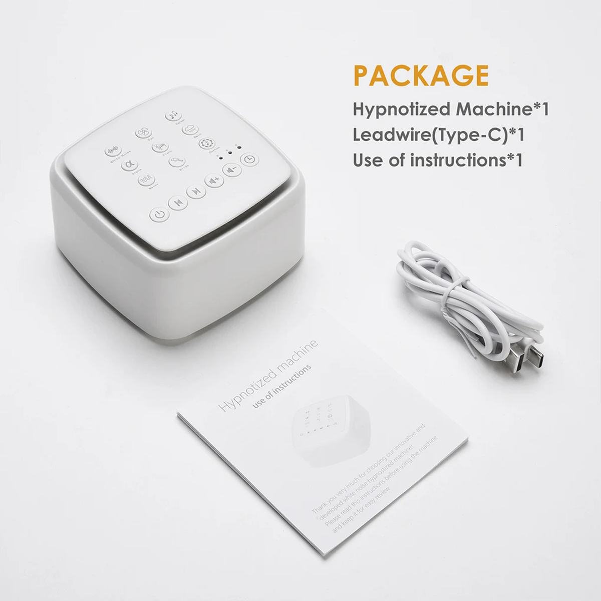 White Noise Sound Machine with 15 Sounds and Timer Controls
