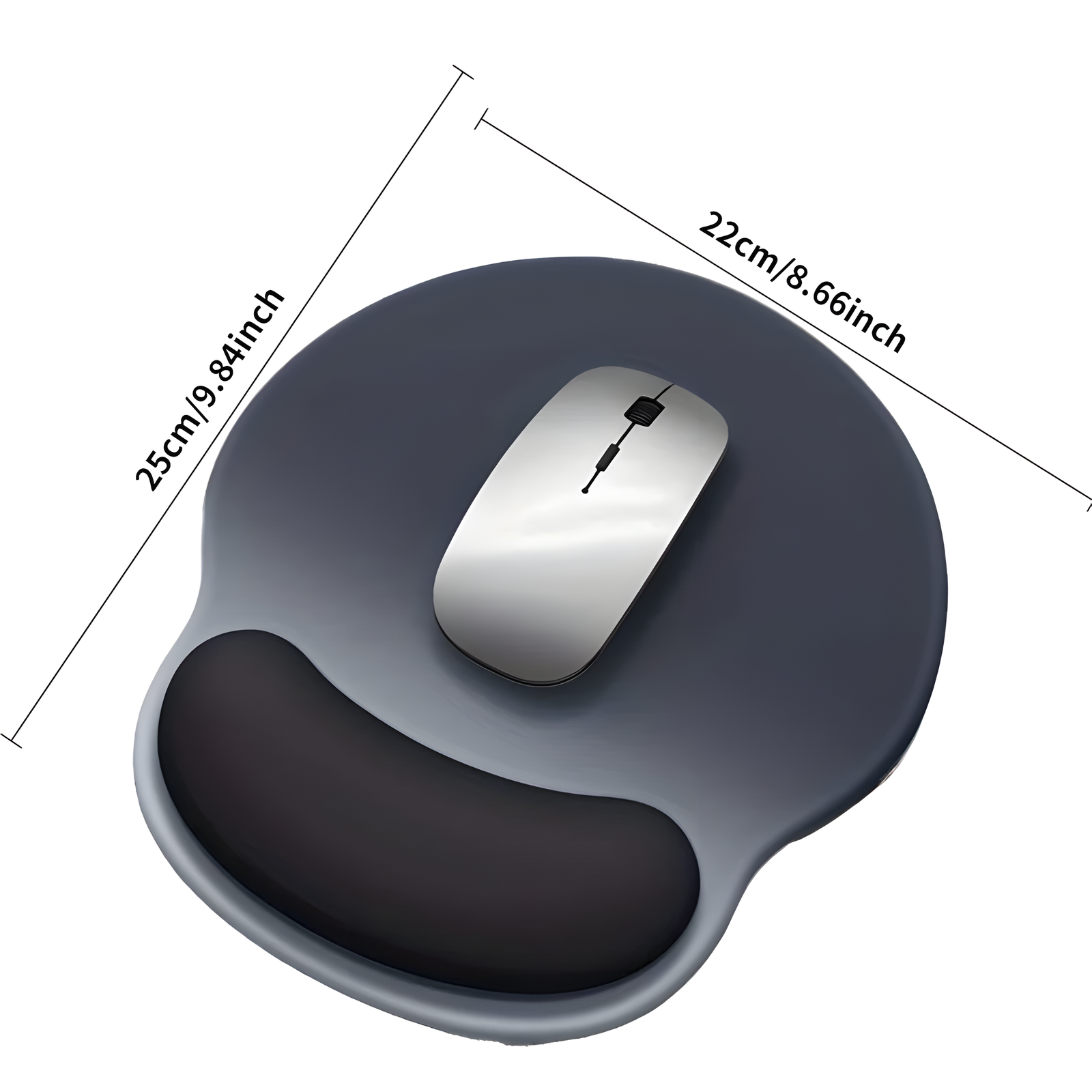 Gradient Mouse Pad with Wrist Rest Ergonomic Desk Mat