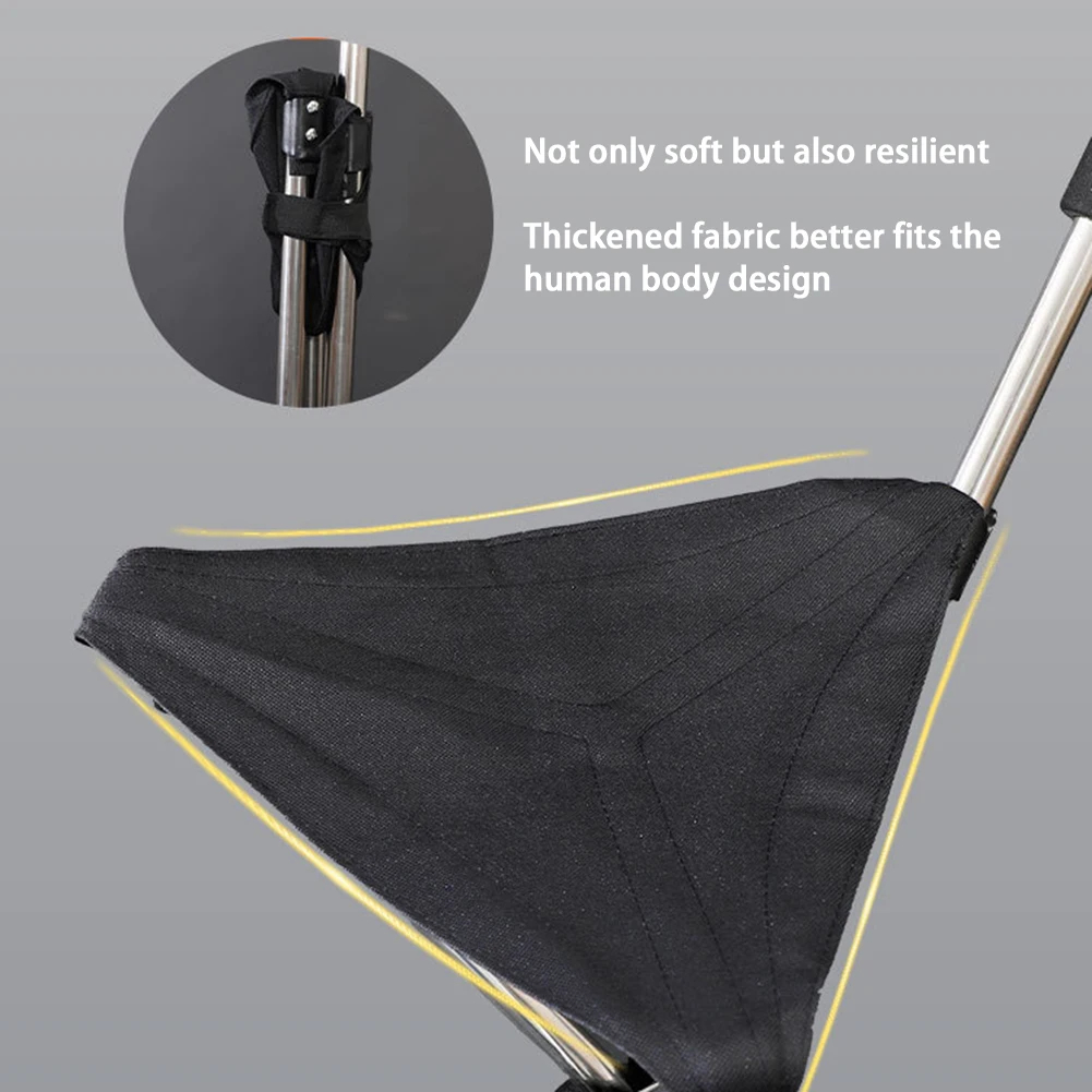 Folding Cane Stool Portable Fabric Seat Adjustable & Fixed Height