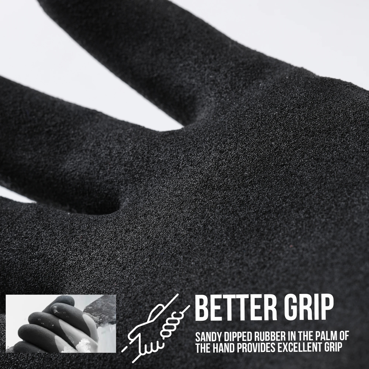 Fleece-Lined Winter Work Gloves with Adjustable Wrist Straps
