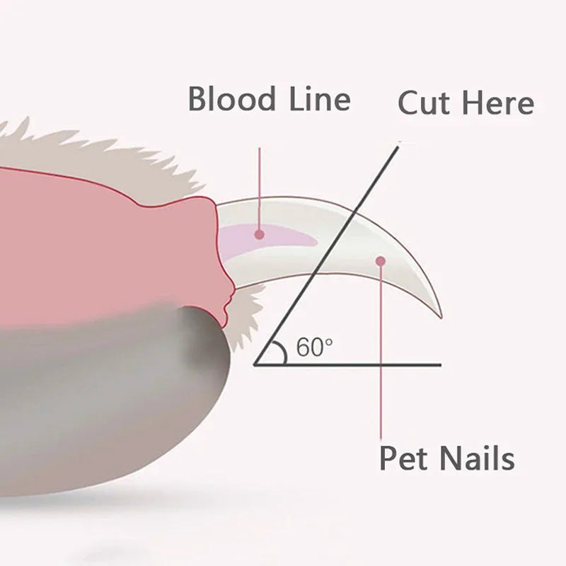 Pet Nail Clipper with LED Light & Built-In Nail File