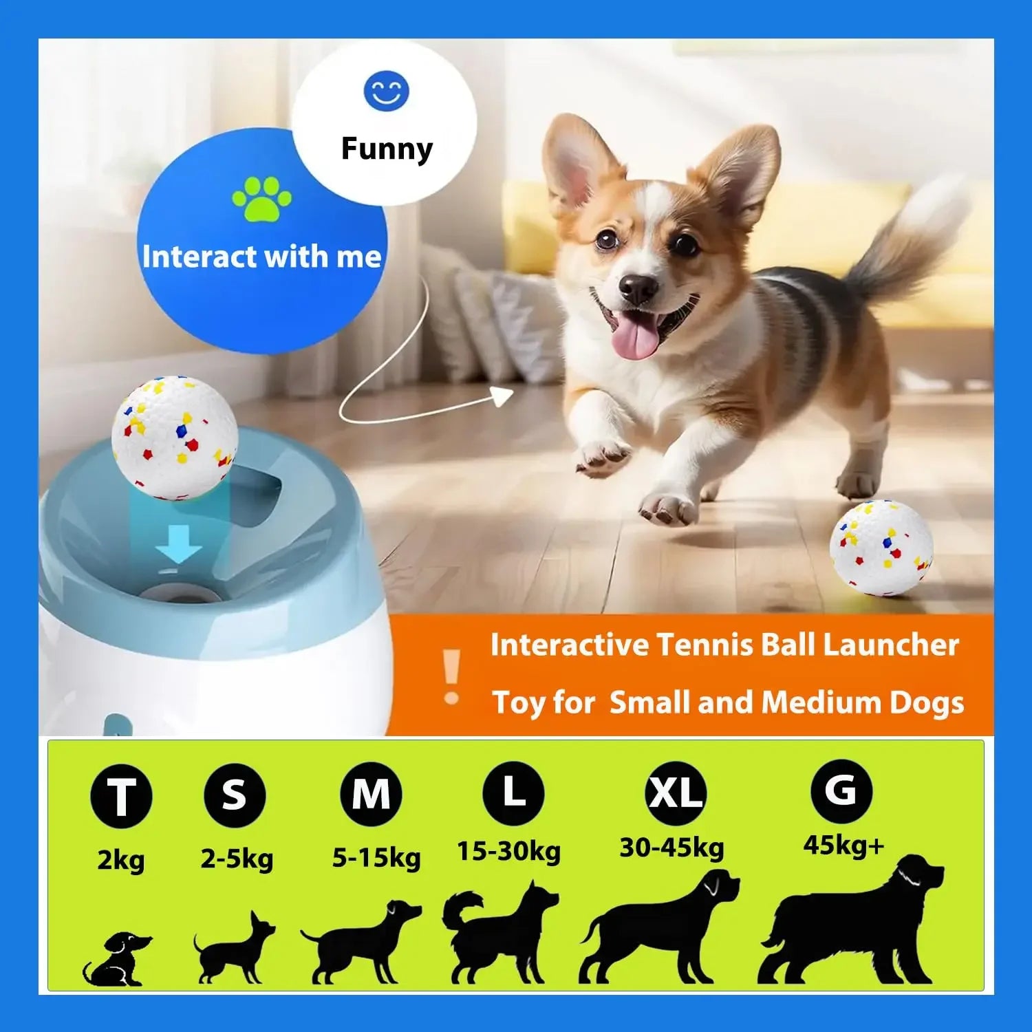 Automatic Dog Ball Launcher 3 Distance Settings 15 Balls