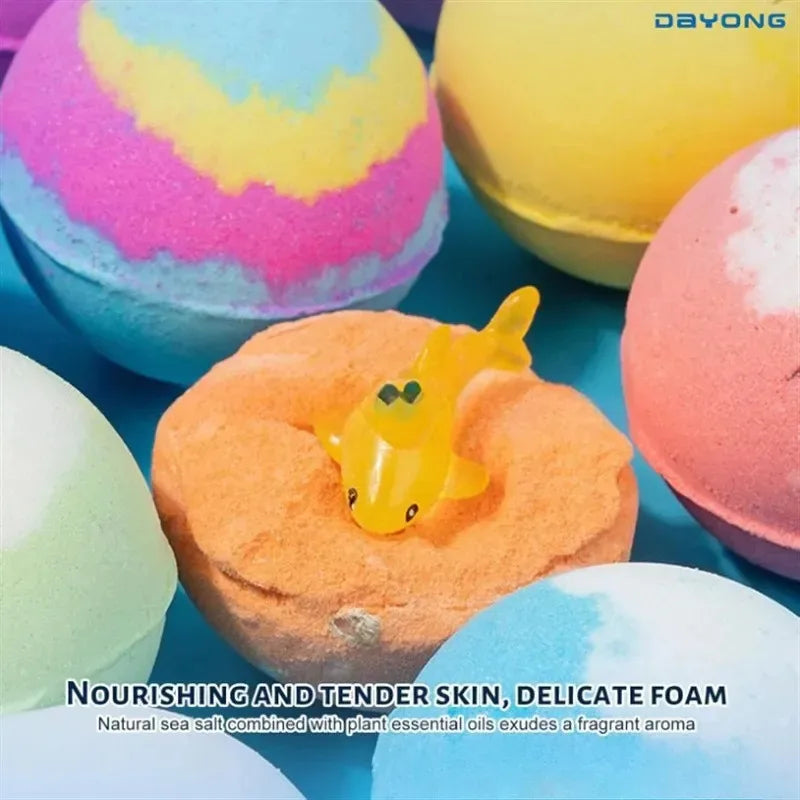 Kids Bath Bombs Gift Set with Surprise Ocean Toys Inside