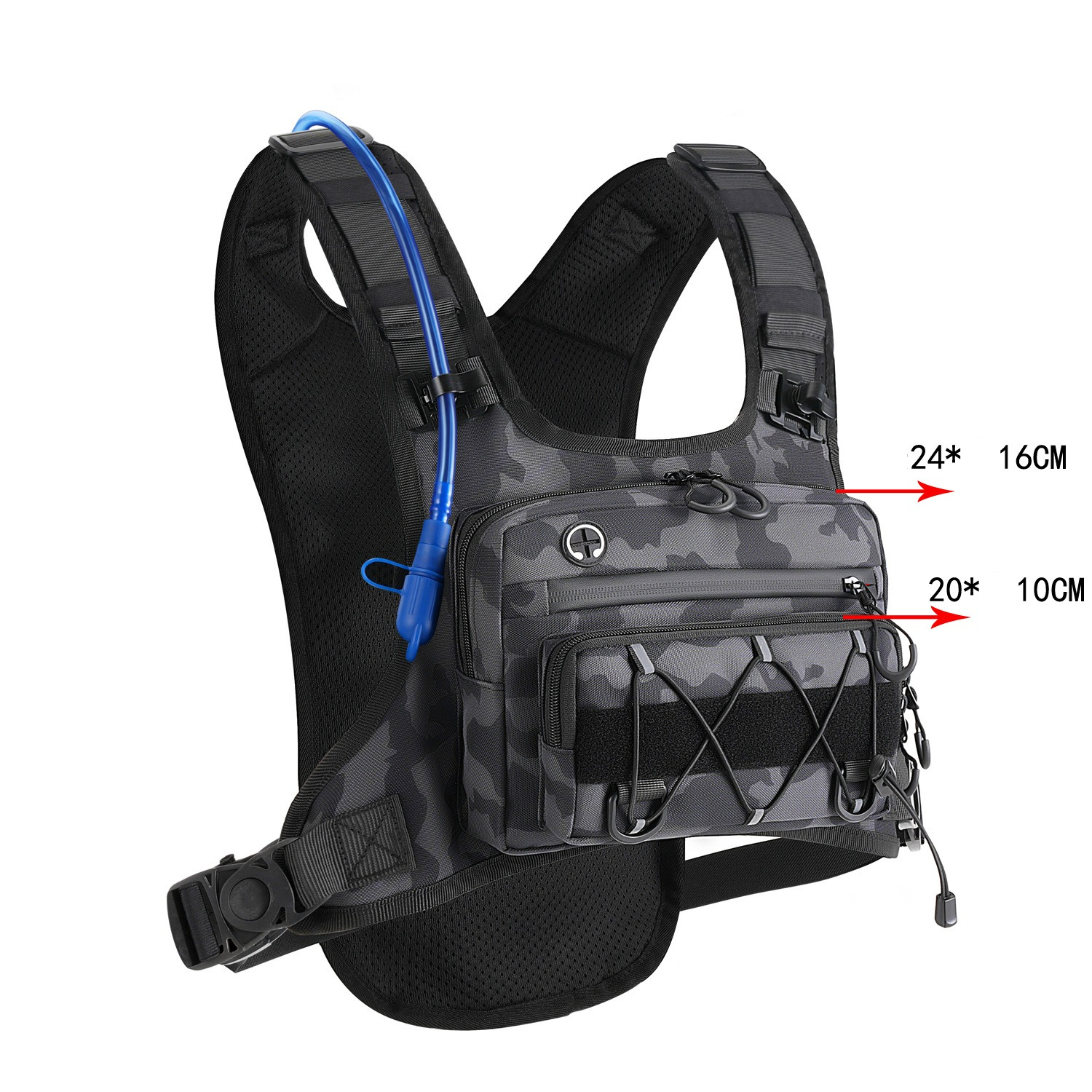 Tactical Chest Pack Outdoor Hydration Vest 12 Styles Pack Only or 2L Bladder