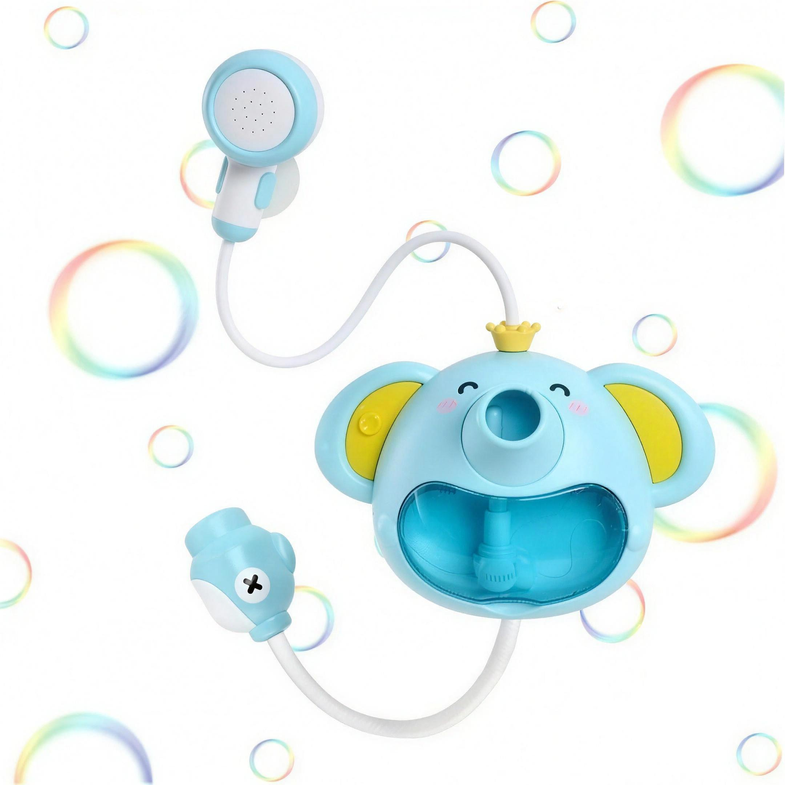 2-in-1 Elephant Baby Bath Shower & Bubble Maker Toy