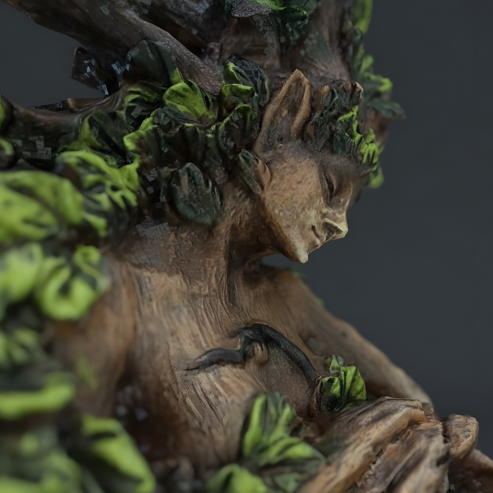 Tree and Bird Resin Statue – 17cm Decorative Figurine