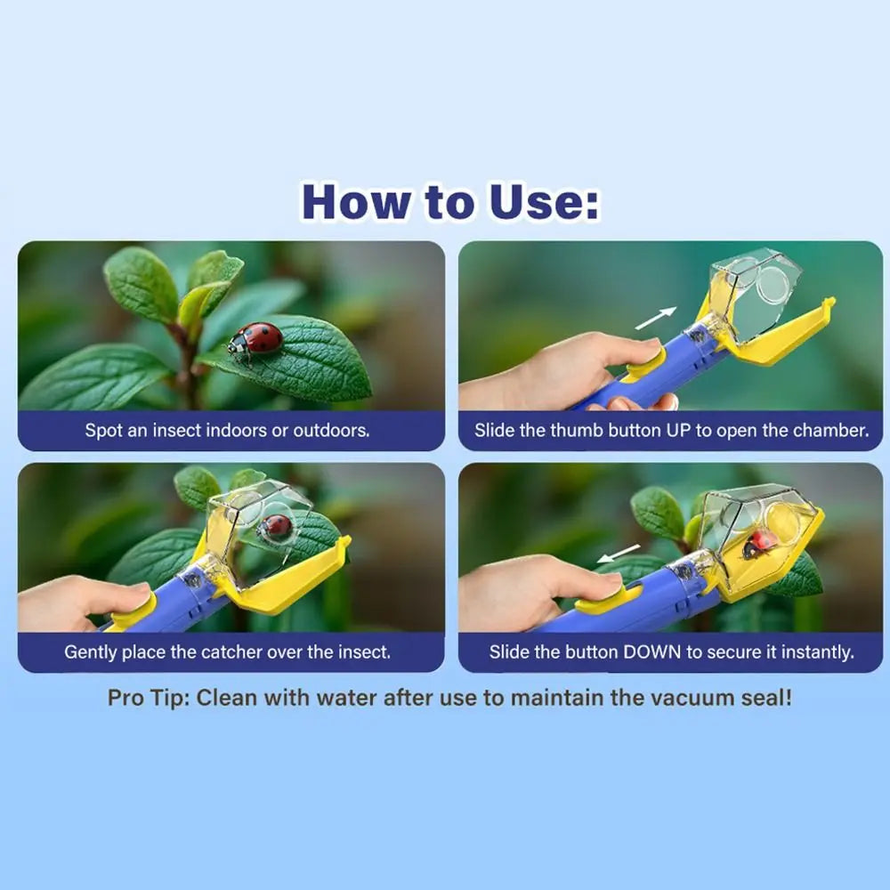 Kids Bug Catcher with Magnifying Lens – Portable Insect Viewer