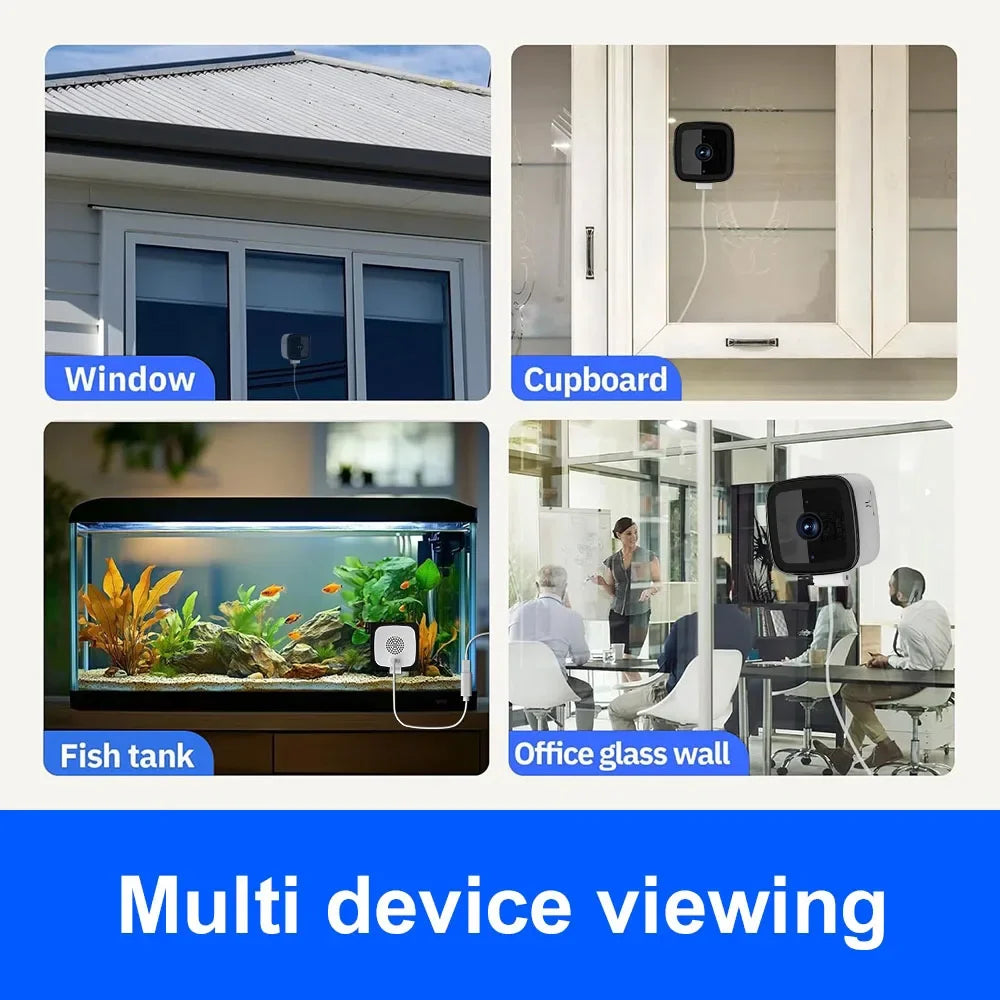 1080P WiFi Window Security Camera - Full Color Night Vision & Two-Way Audio
