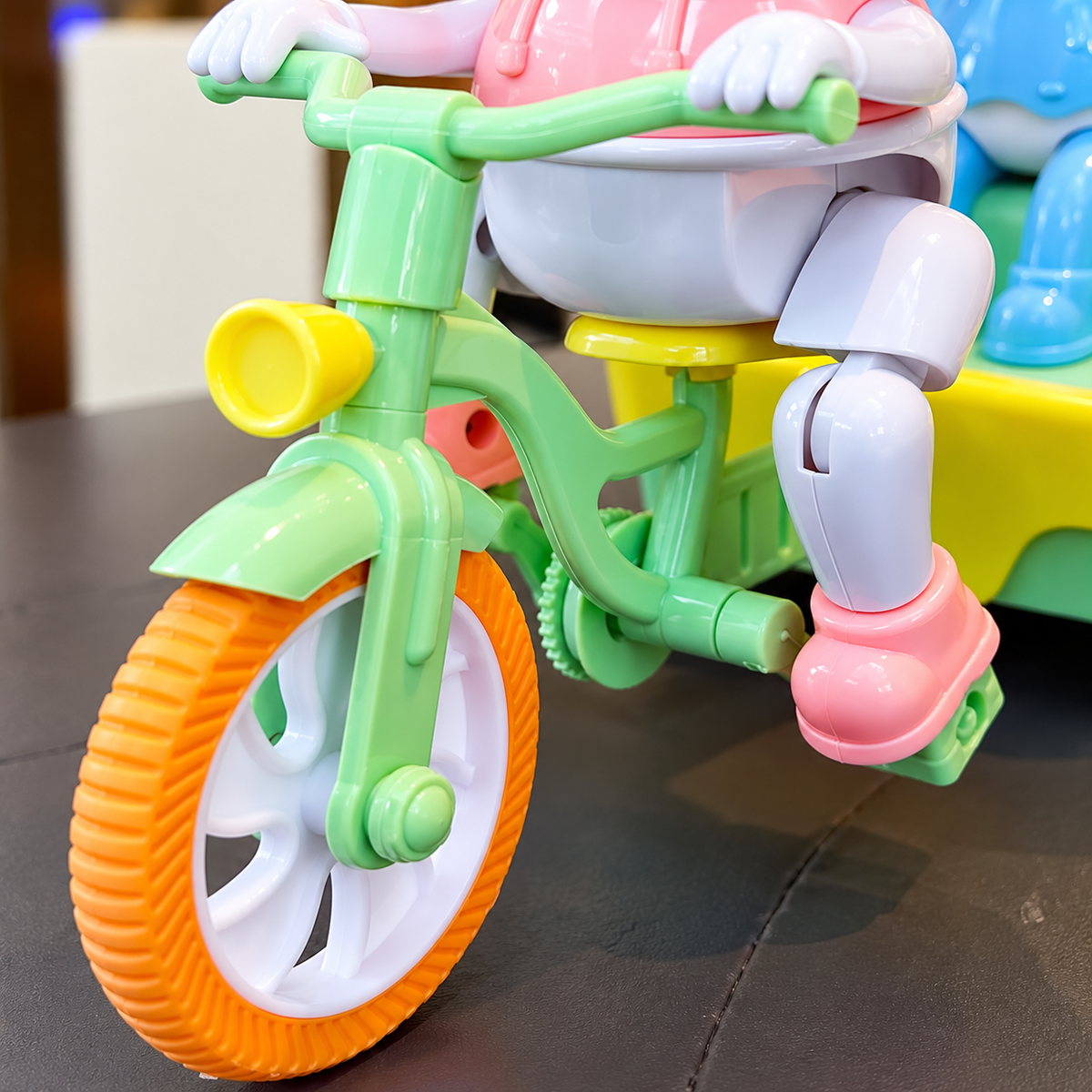 Musical Bunny Tricycle Toy with Battery-Powered Motion and Lights