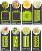 12-in-1 Vegetable Chopper & Slicer - Dicer, Grater & Drain Basket