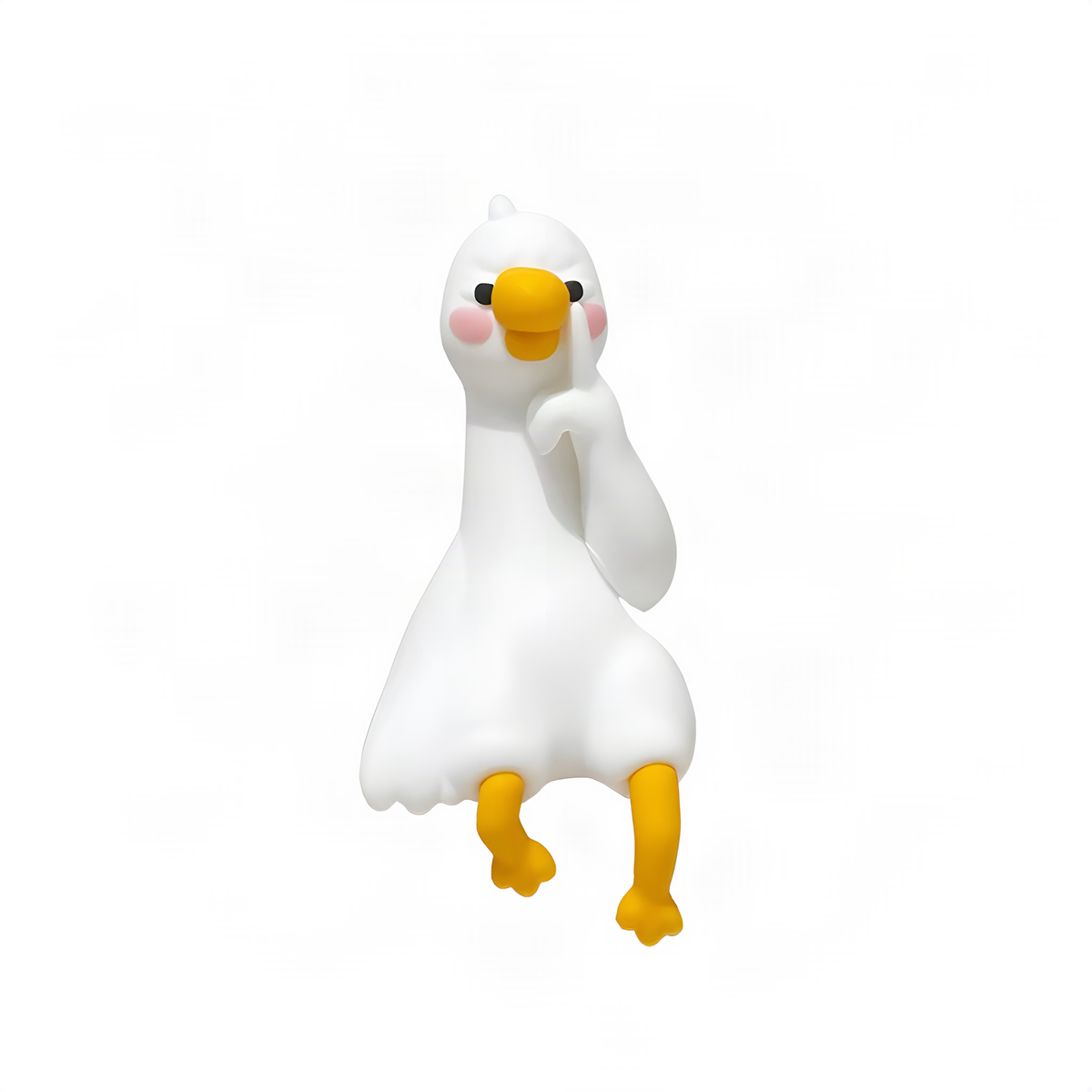 Four Resting Duck Figurines for Monitor Edges and Shelf Decor
