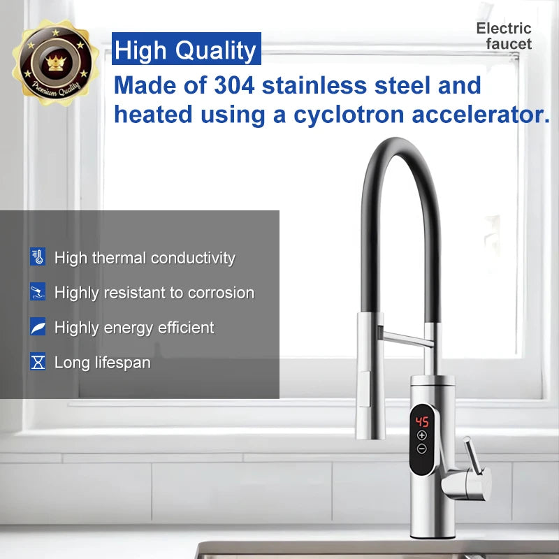 Instant Hot Water Faucet with Digital Temp Display