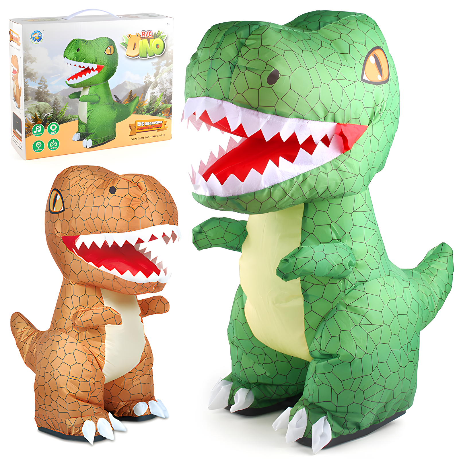 Inflatable Remote Control Dinosaur Toy for Kids RC Dino