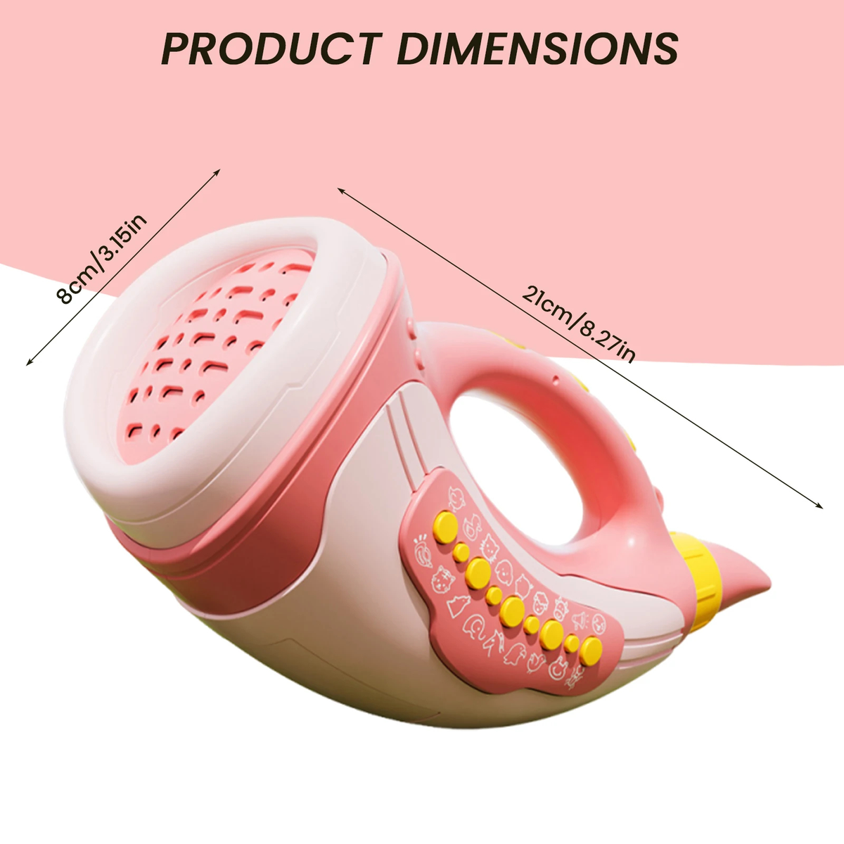 Animal Sound Toy Horn with Handle and Buttons, Four Colors