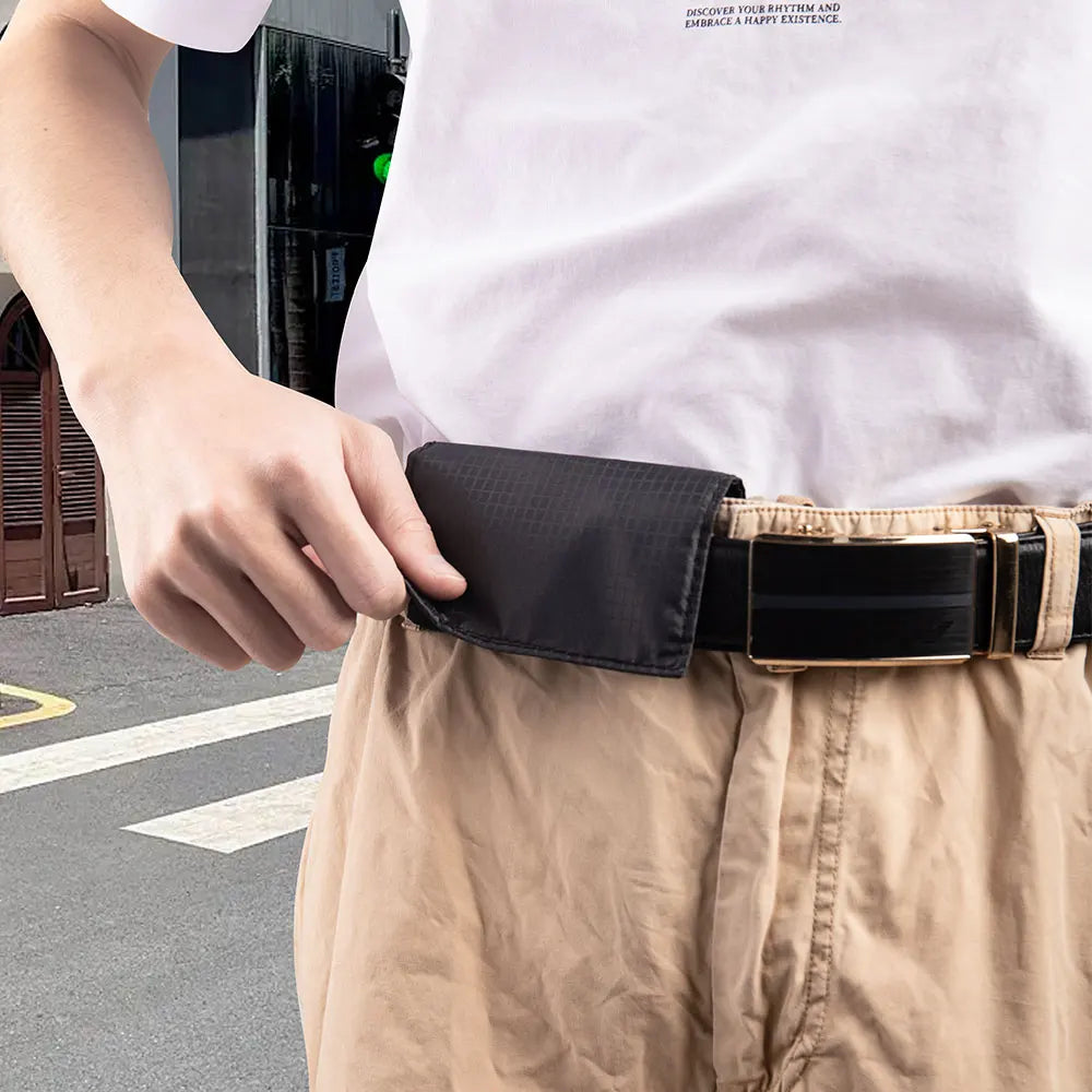 Anti-Theft Travel Waist Pouch RFID Blocking Hidden Belt