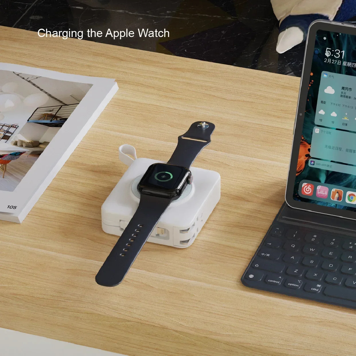Smartwatch Wireless Power Bank – 2-in-1 Watch & Charger