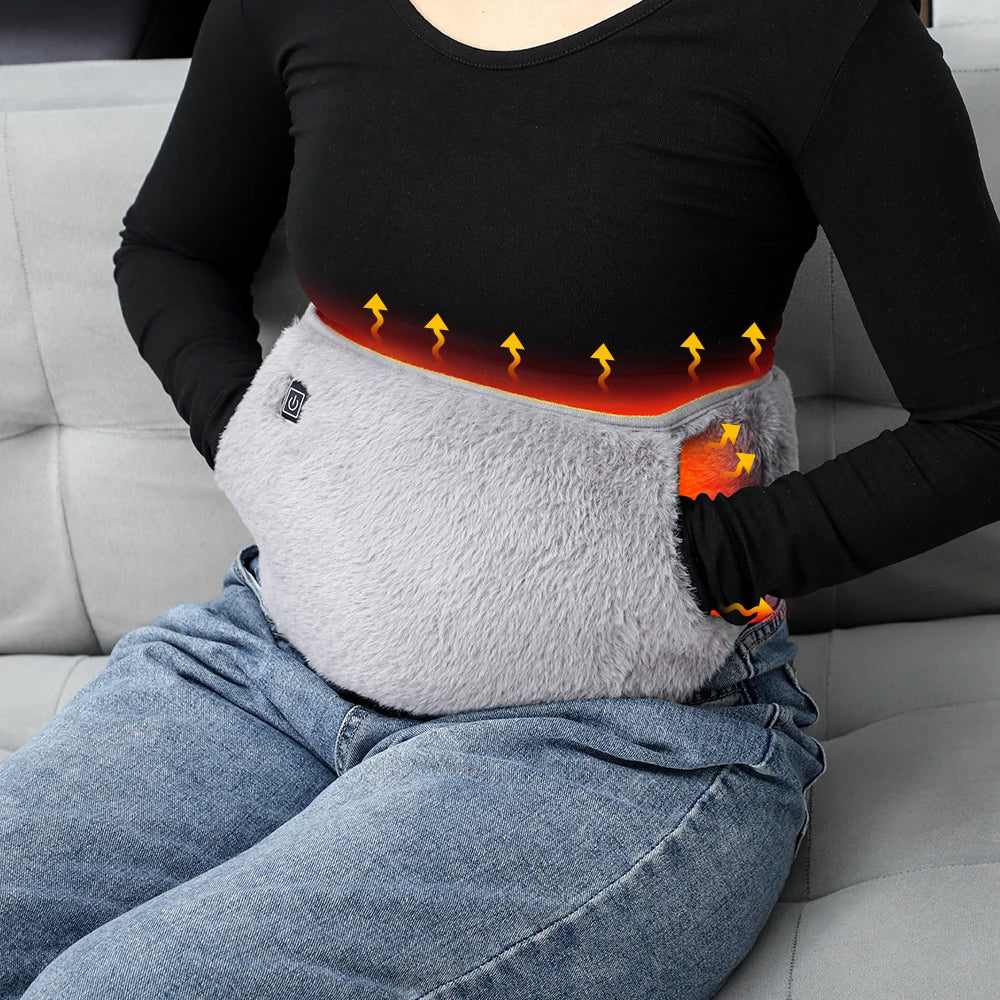 Electric Heating Waist Belt - USB Powered Pain Relief Wrap with Hand Warmers