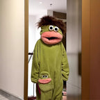 Quirky Clownfish Onesie with Oversized Hood - Cozy Monster Pajamas - TradixPro