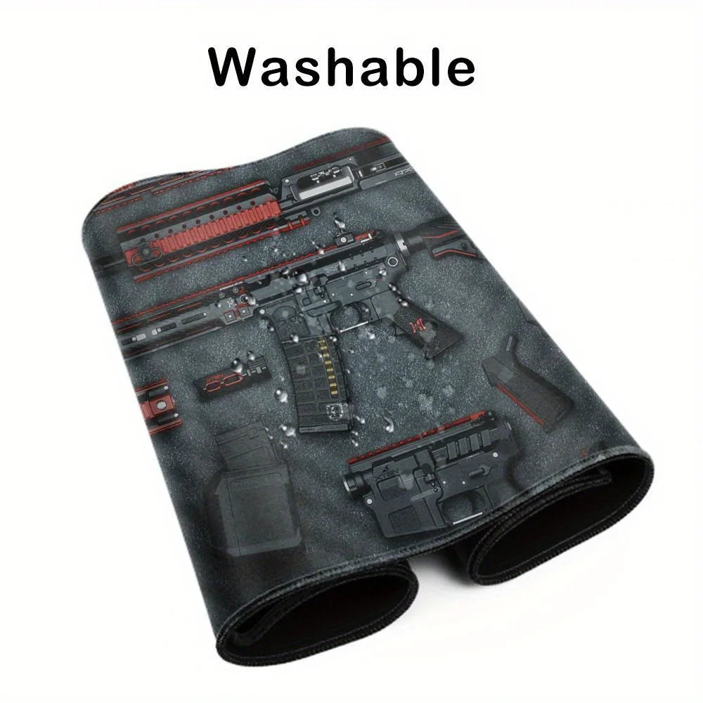 Tactical Gun Parts Print Extended Desk Mat – Multi-Size